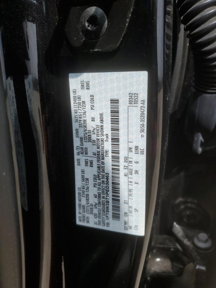 2023 Ford F350 VIN 1FT8W3BT1PED30463 Copart auction photo, all over damage thumbnail 12