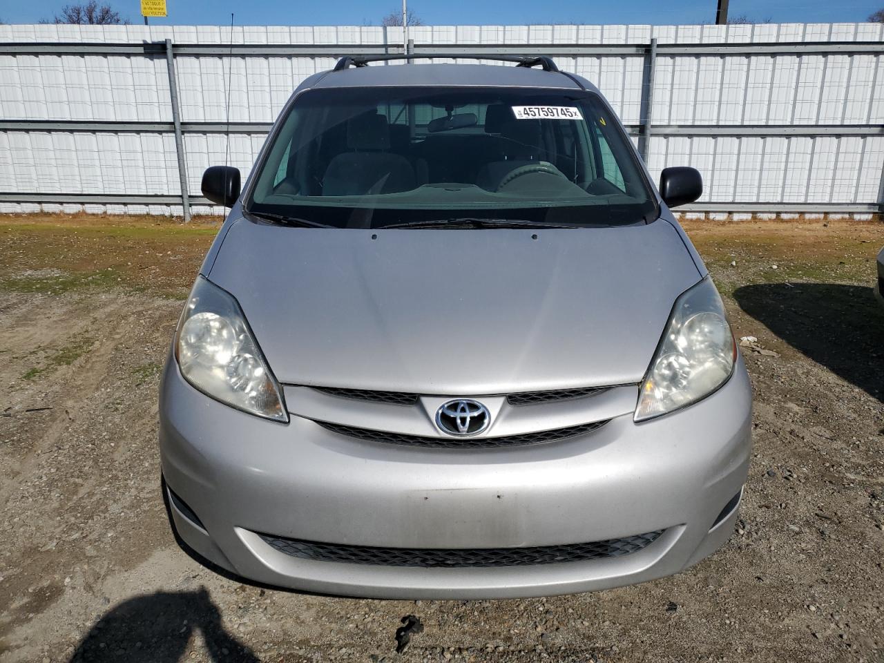 2008 Toyota Sienna VIN 5TDZK23C08S109764 Copart auction photo, rear end damage thumbnail 5