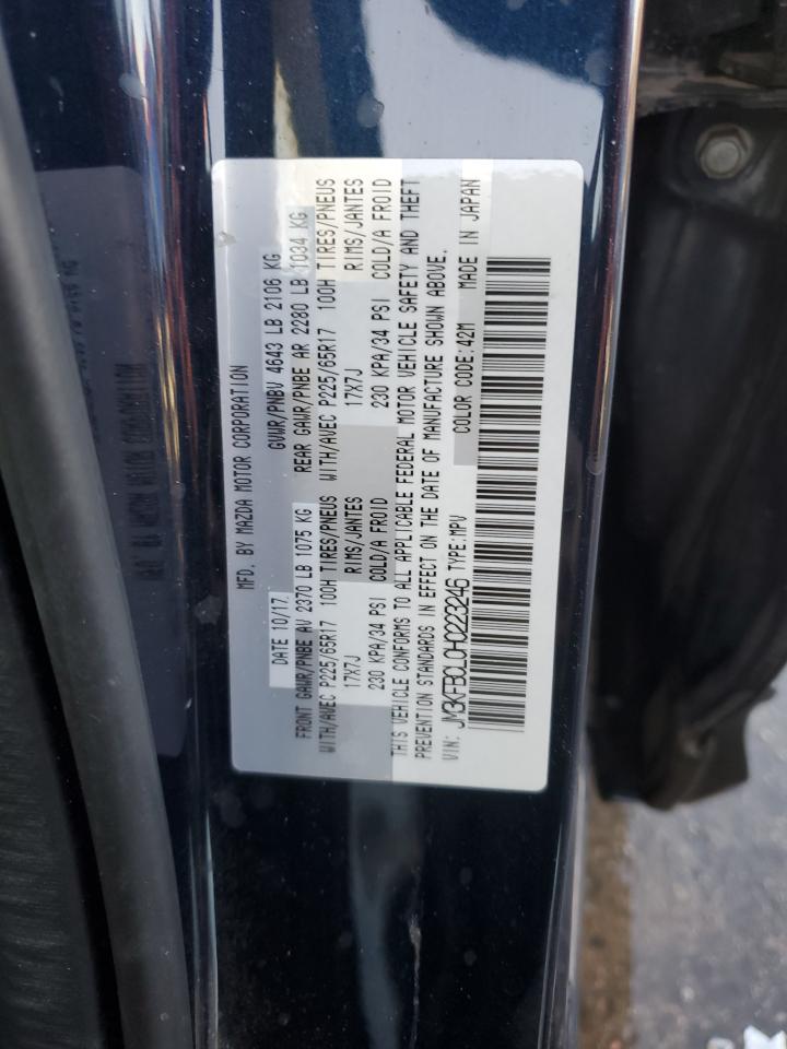 2017 Mazda CX-5 VIN JM3KFBCL0H0223246 Copart auction photo, front end damage thumbnail 13