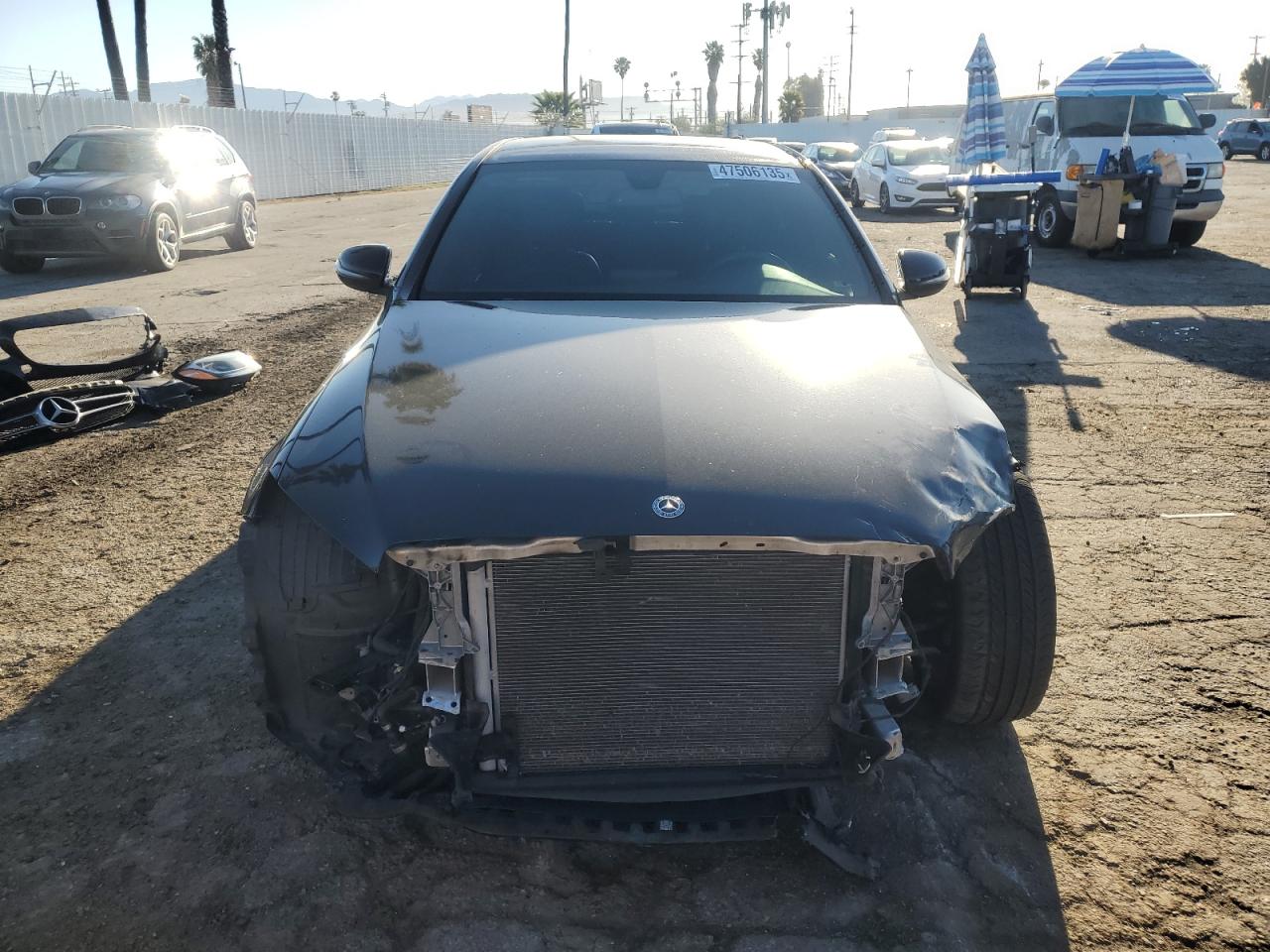 2018 Mercedes-Benz C-klasse VIN WDDWF4JB7JR410121 Copart auction photo, front end / side damage thumbnail 5