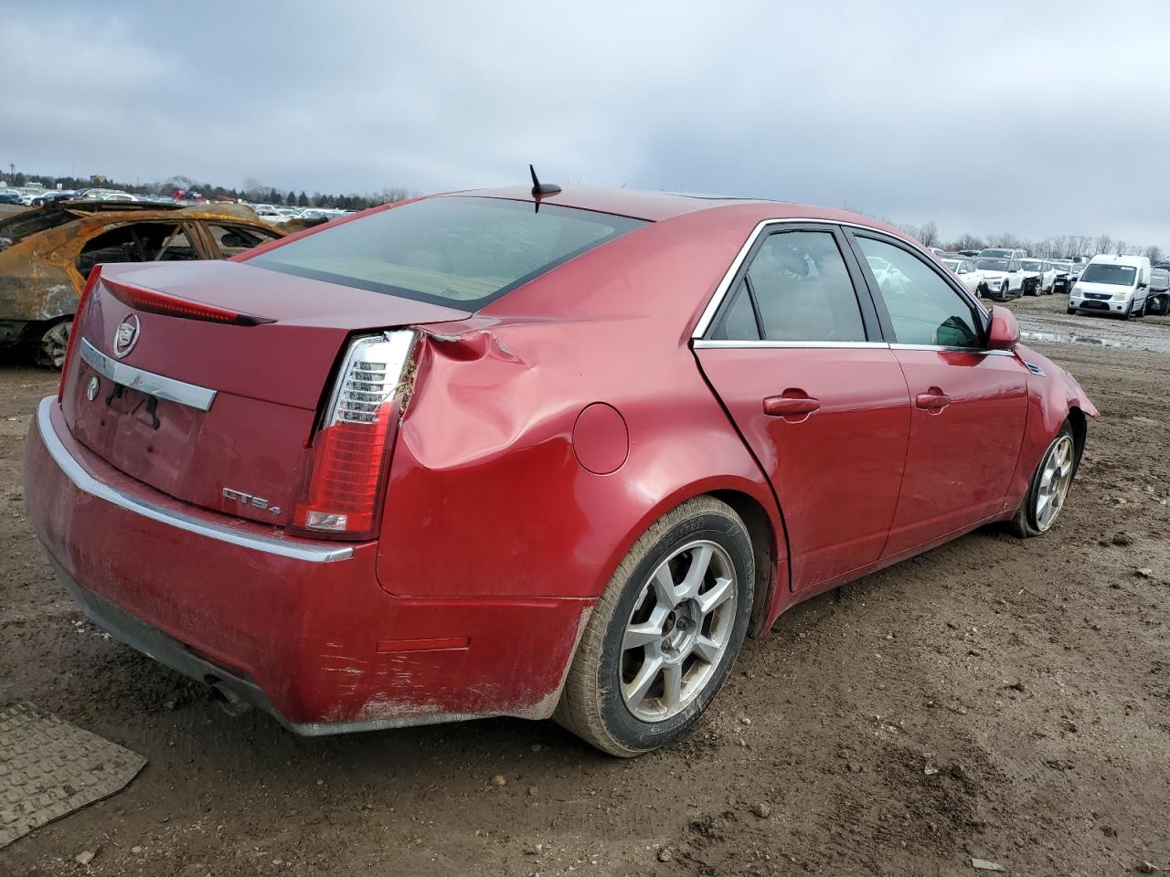 2008 Cadillac CTS VIN 1G6DG577480182023 Copart auction photo, all over damage thumbnail 3