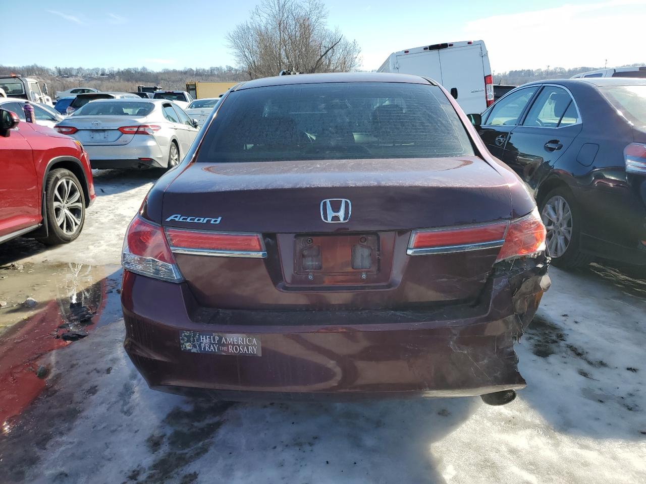 2012 Honda Accord VIN 1HGCP2F30CA115476 Copart auction photo, rear end / front end damage thumbnail 6