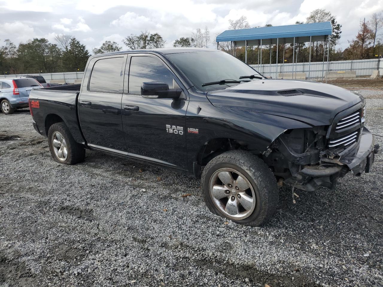 2014 RAM 1500 VIN 1C6RR7MT7ES217333 Copart auction photo, front end damage thumbnail 4