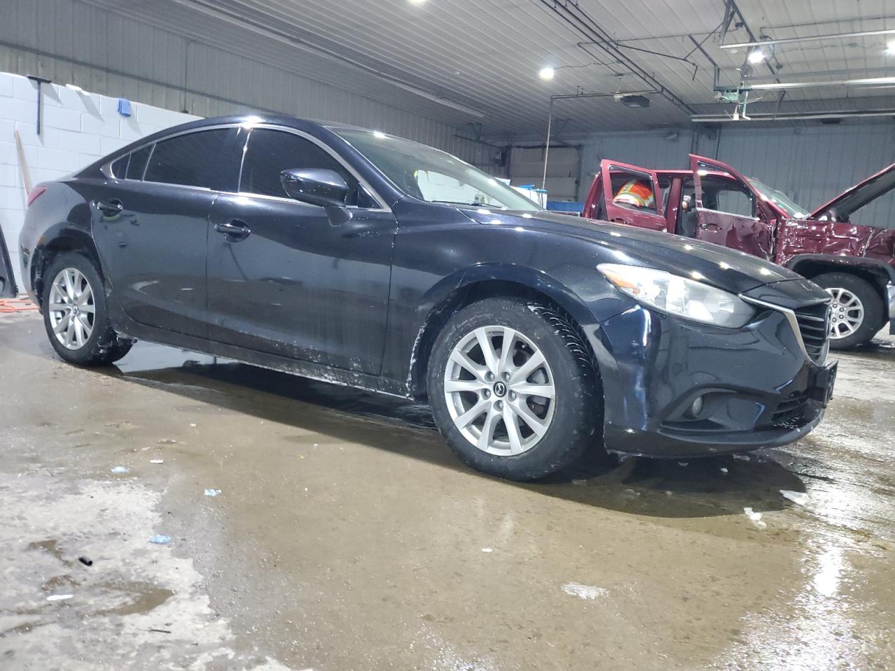 2015 Mazda 6 VIN JM1GJ1U62F1176244 Copart auction photo, side / front end damage thumbnail 4