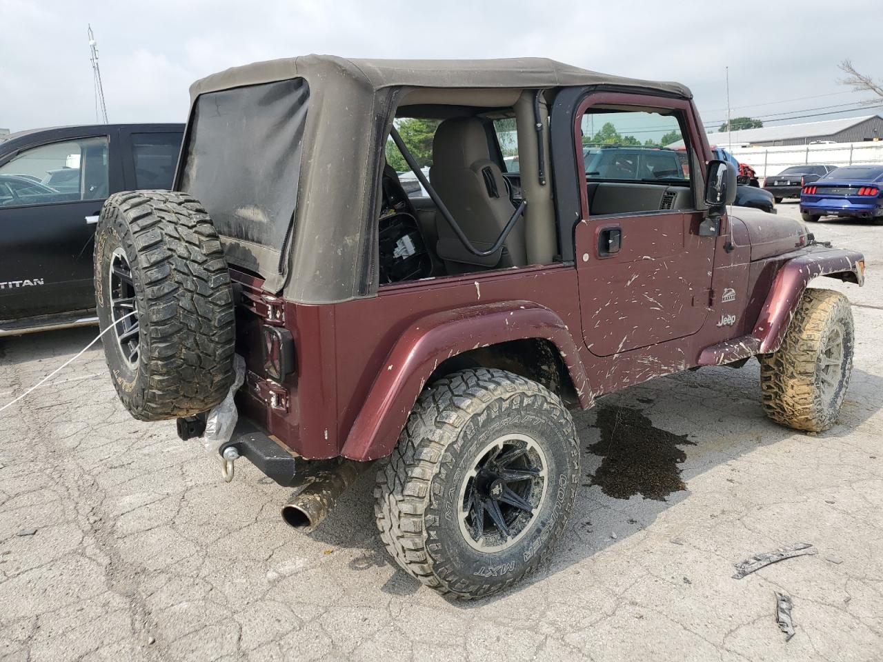 2003 Jeep Wrangler VIN 1J4FA59S43P324227 Copart auction photo, water/flood damage thumbnail 3