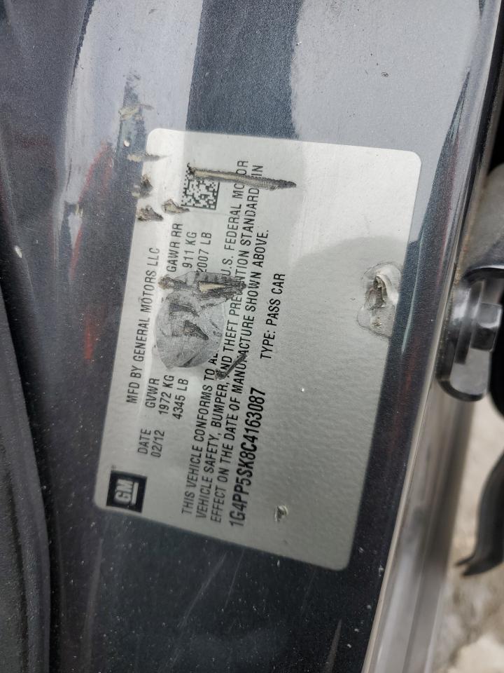 2012 Buick Verano VIN 1G4PP5SK8C4163087 Copart auction photo, front end damage thumbnail 13