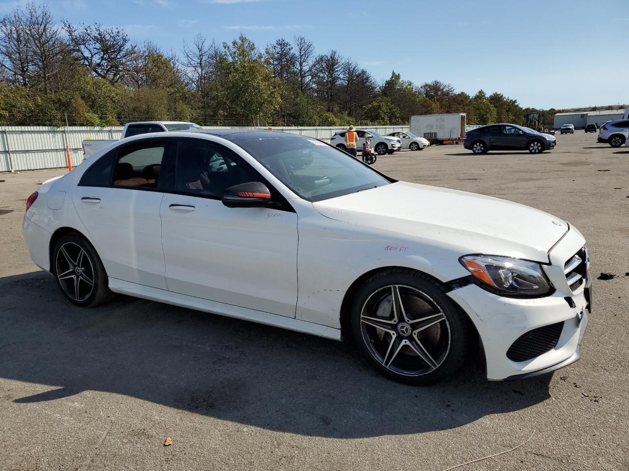 2017 Mercedes-Benz C-klasse VIN 55SWF4KB1HU218409 Copart auction photo, water/flood damage thumbnail 4