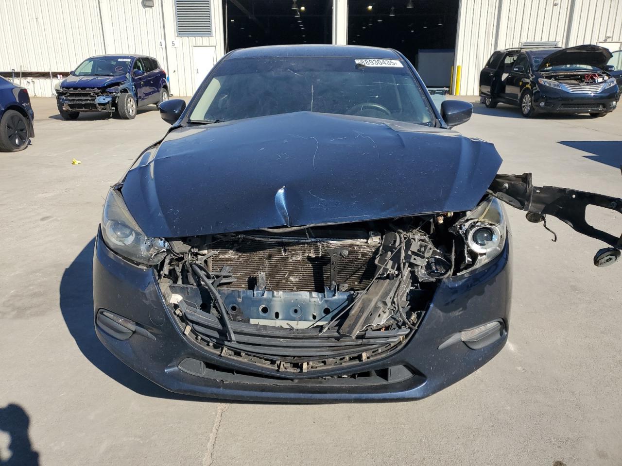 2017 Mazda 3 VIN JM1BN1U74H1101474 Copart auction photo, front end damage thumbnail 5
