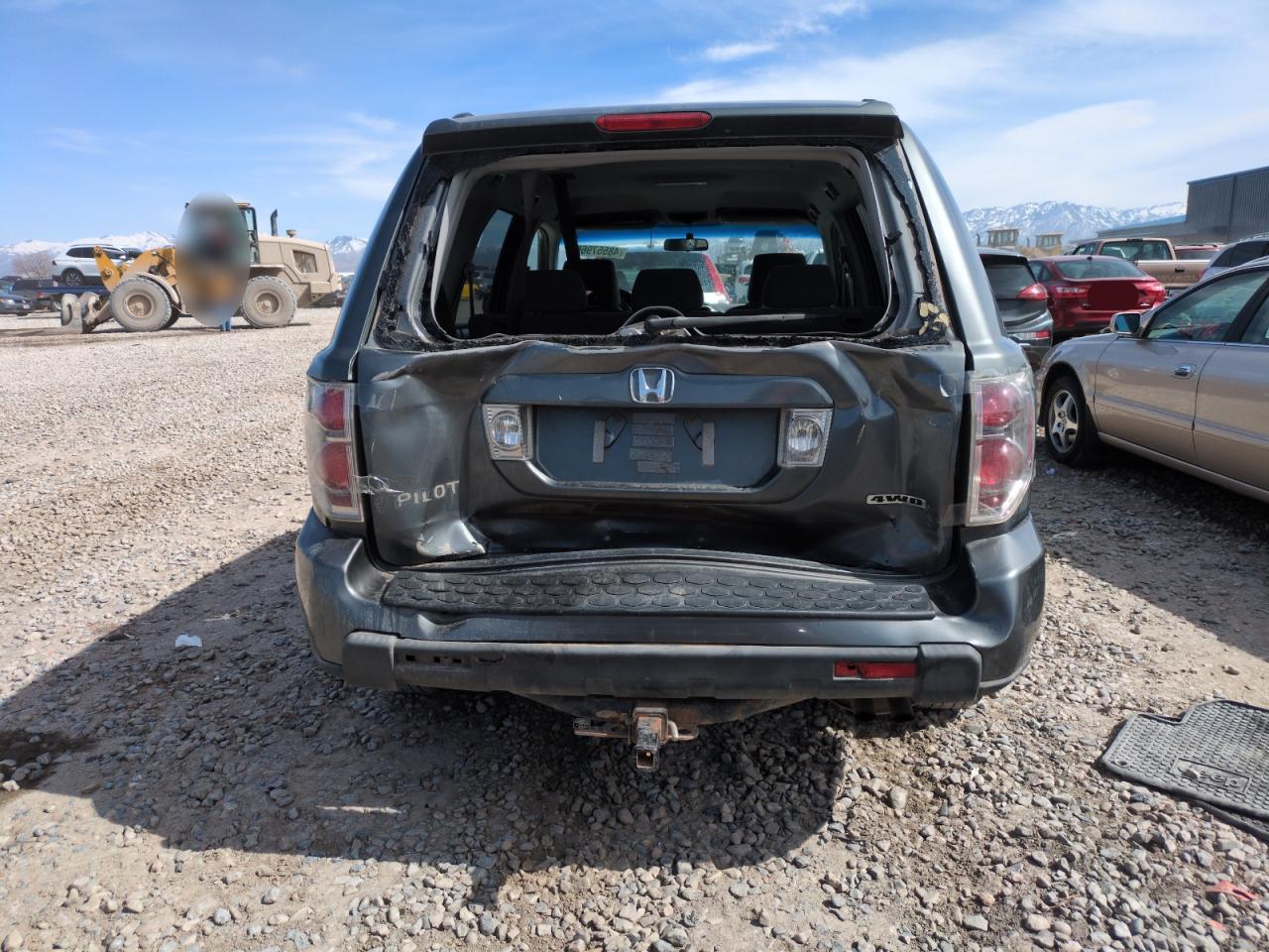 2008 Honda Pilot VIN 5FNYF18428B032315 Copart auction photo, rear end damage thumbnail 6