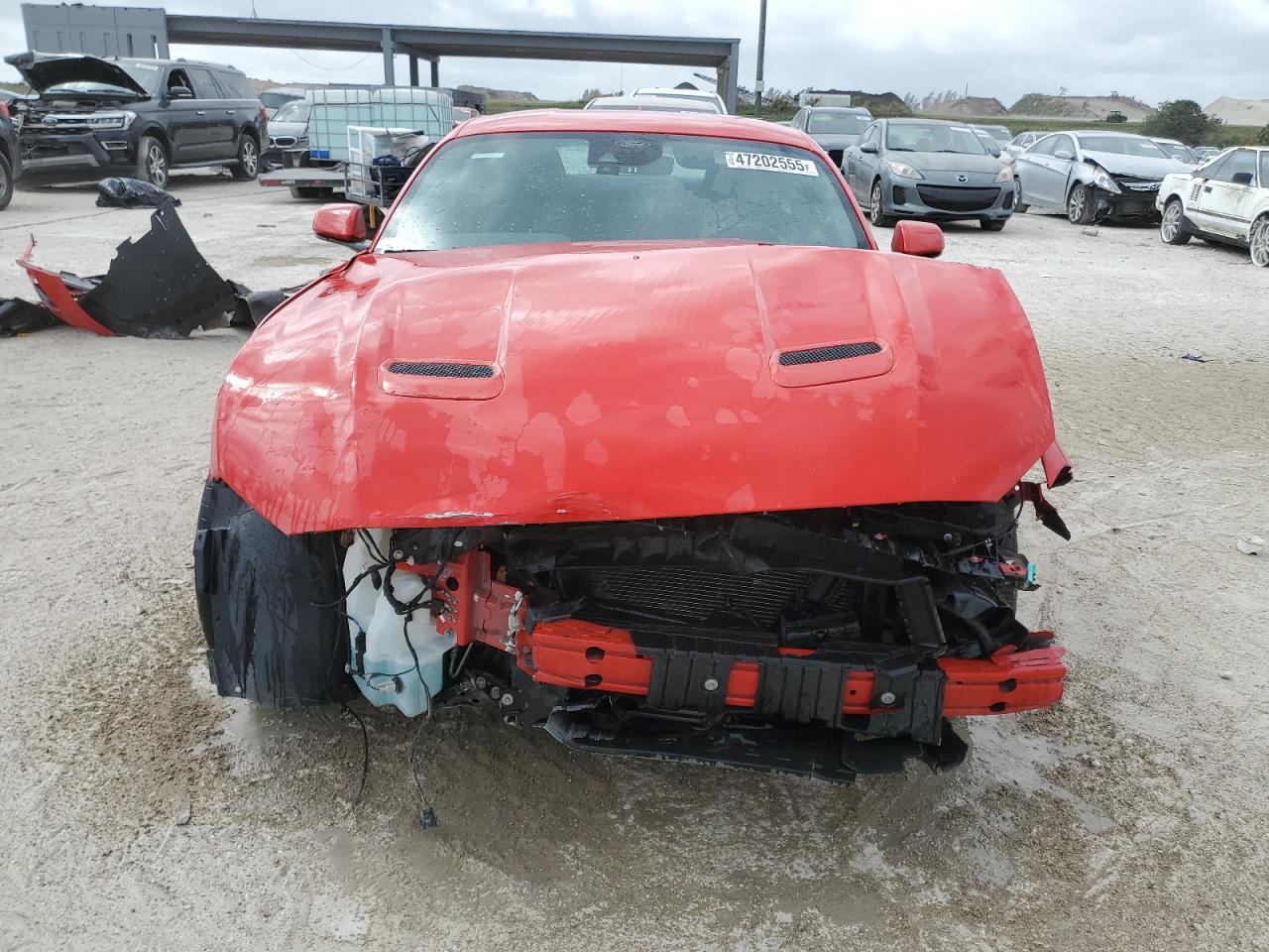 2022 Ford Mustang VIN 1FA6P8TH4N5100107 Copart auction photo, front end / minor dent/scratches damage thumbnail 5