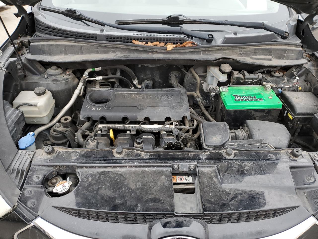 2013 Hyundai Tucson VIN KM8JUCAC9DU741681 Copart auction photo, front end / side damage thumbnail 12