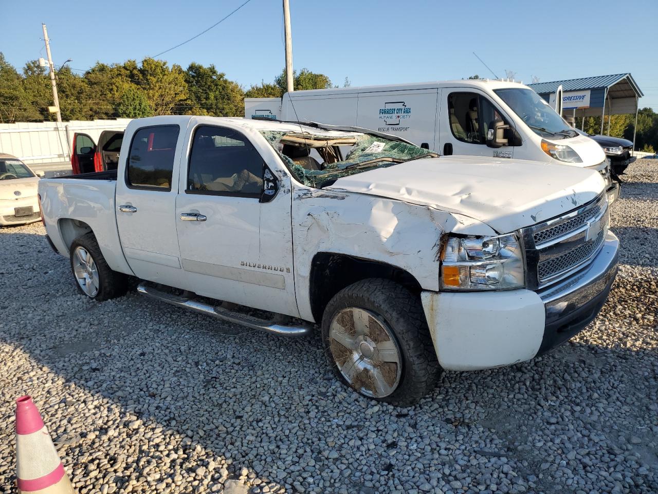 2007 Chevrolet Silverado VIN 2GCEC13C371621191 Copart auction photo, rollover damage thumbnail 4