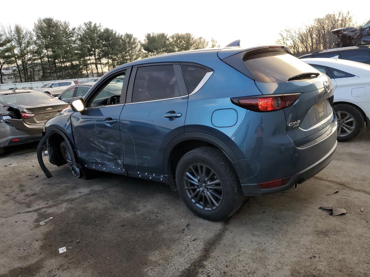 2019 Mazda CX-5 VIN JM3KFBBM7K0694215 Copart auction photo, side / minor dent/scratches damage thumbnail 2