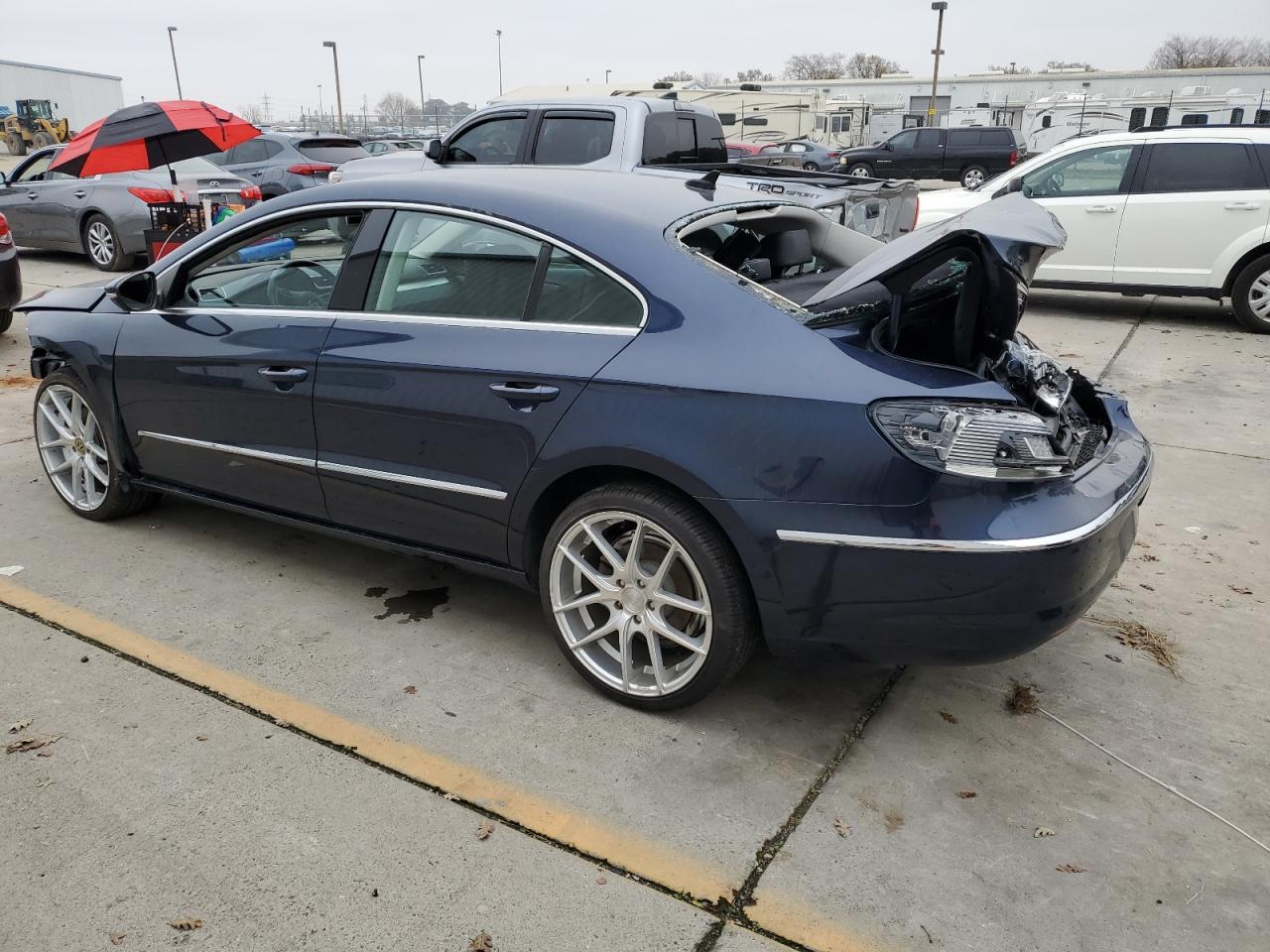 2013 Volkswagen Passat CC VIN WVWBP7AN6DE529176 Copart auction photo, rear end / front end damage thumbnail 2