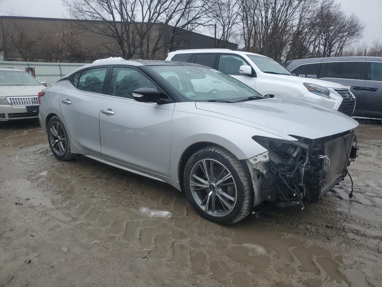 2018 Nissan Maxima VIN 1N4AA6AP0JC365364 Copart auction photo, front end / side damage thumbnail 4