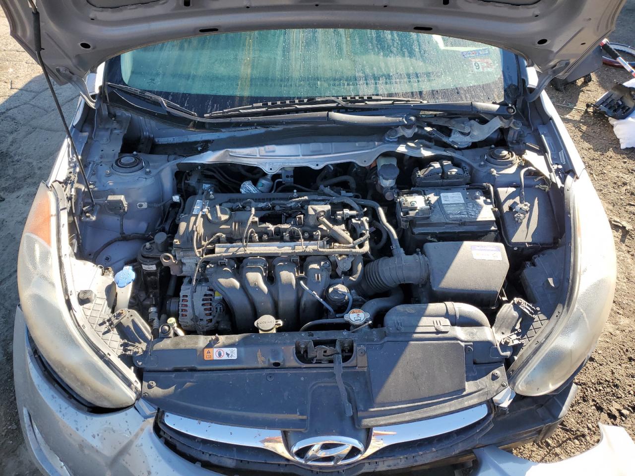 2013 Hyundai Elantra VIN KMHDH4AE9DU503578 Copart auction photo, all over / vandalism damage thumbnail 11