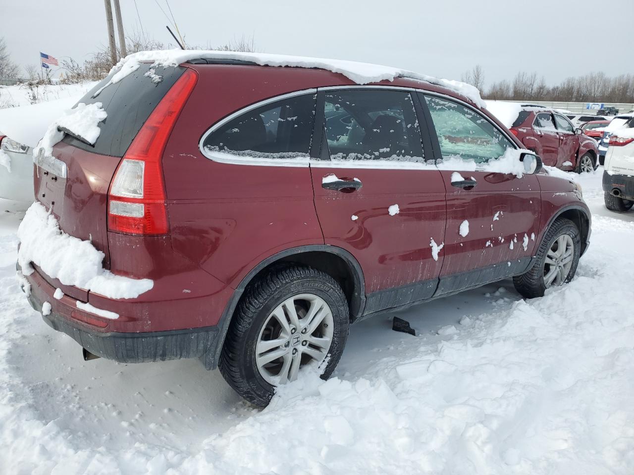 2010 Honda CR-V VIN JHLRE3H53AC003598 Copart auction photo, front end damage thumbnail 3