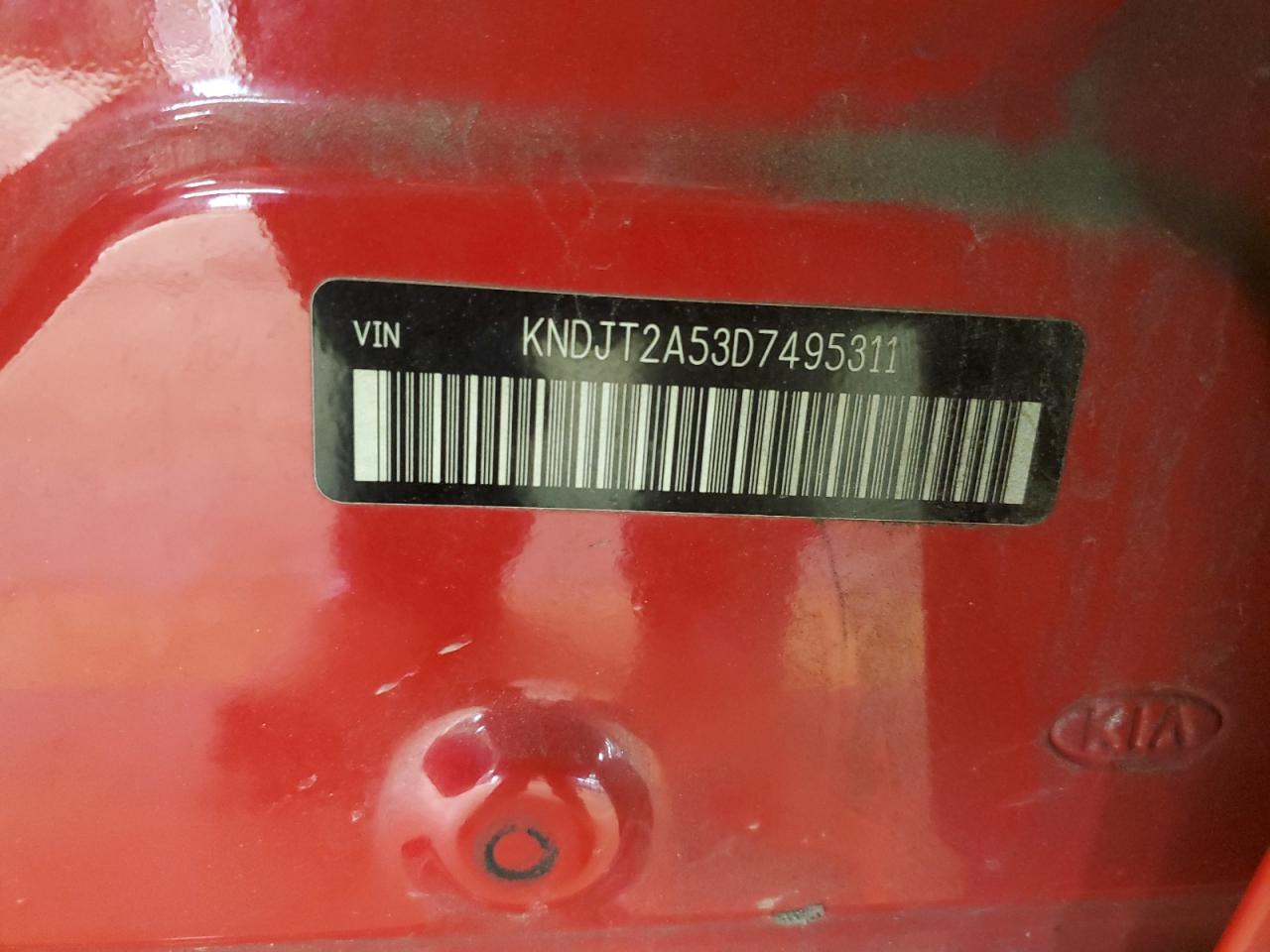 2013 KIA Soul VIN KNDJT2A53D7495311 Copart auction photo, front end / side damage thumbnail 14