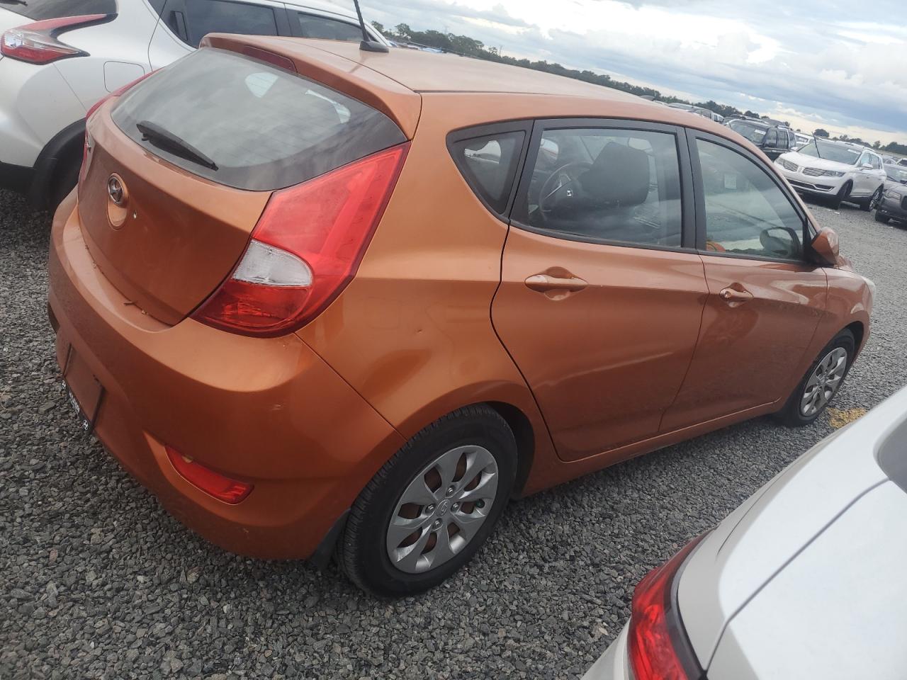 2015 Hyundai Accent VIN KMHCT5AE2FU216022 Copart auction photo, water/flood damage thumbnail 3
