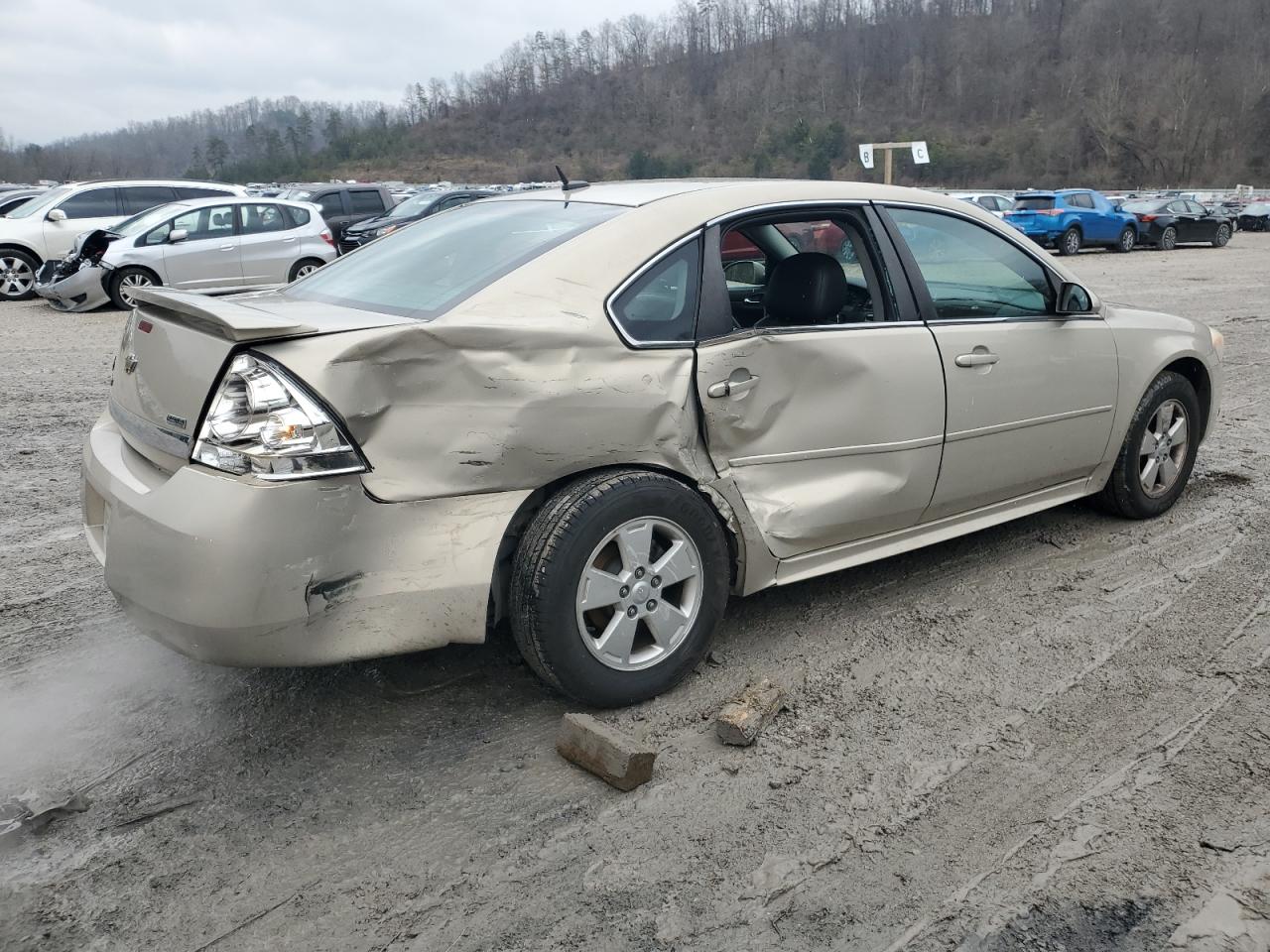 2010 Chevrolet Impala VIN 2G1WB5EK9A1238875 Copart auction photo, side / rear end damage thumbnail 3