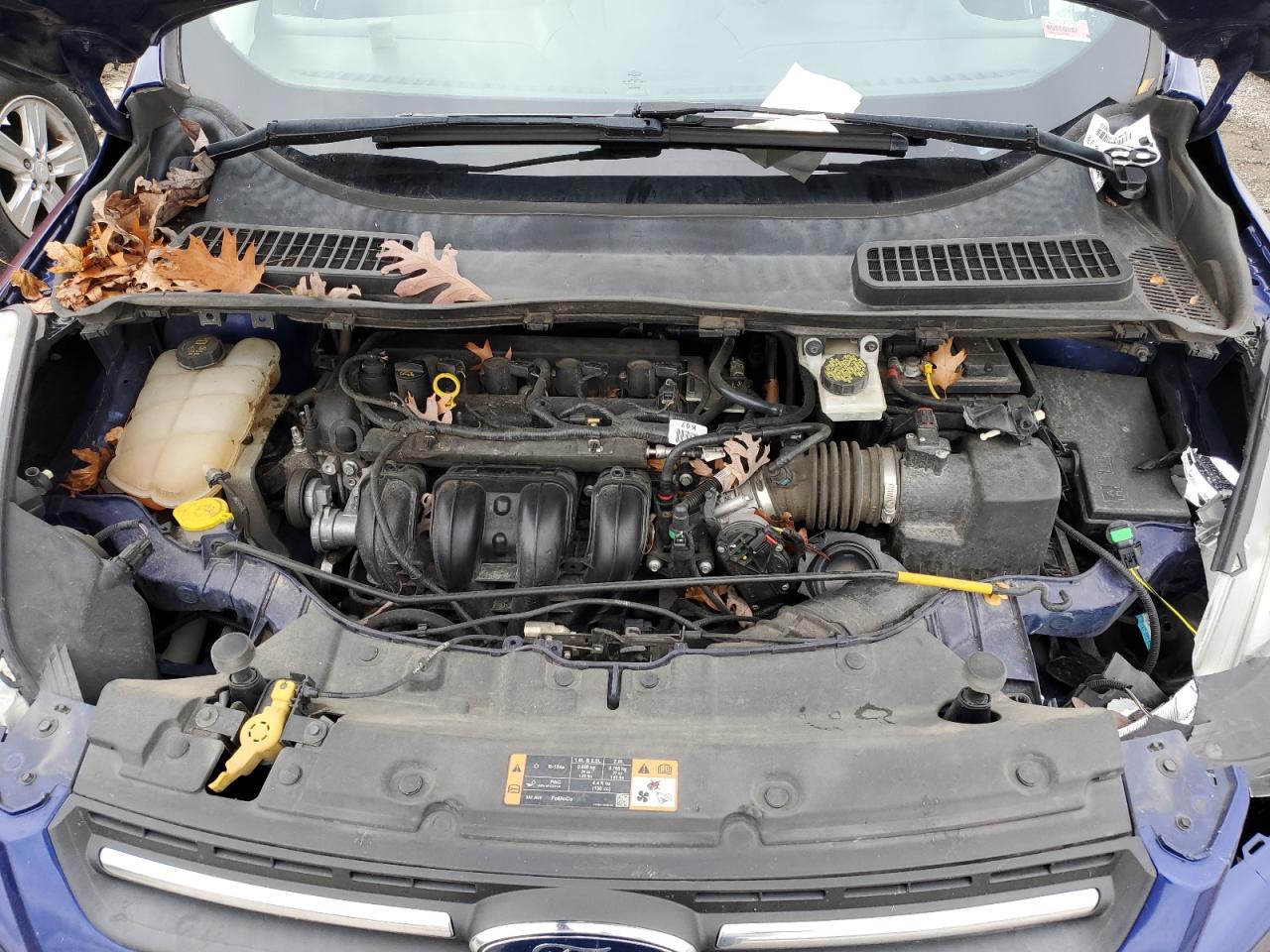 2016 Ford Escape VIN 1FMCU0G78GUB89872 Copart auction photo, front end / side damage thumbnail 12
