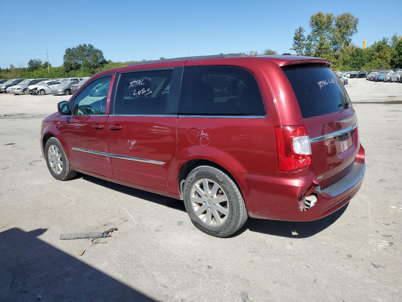 2014 Chrysler Town & Country VIN 2C4RC1BG9ER381570 Copart auction photo, rear end damage thumbnail 2