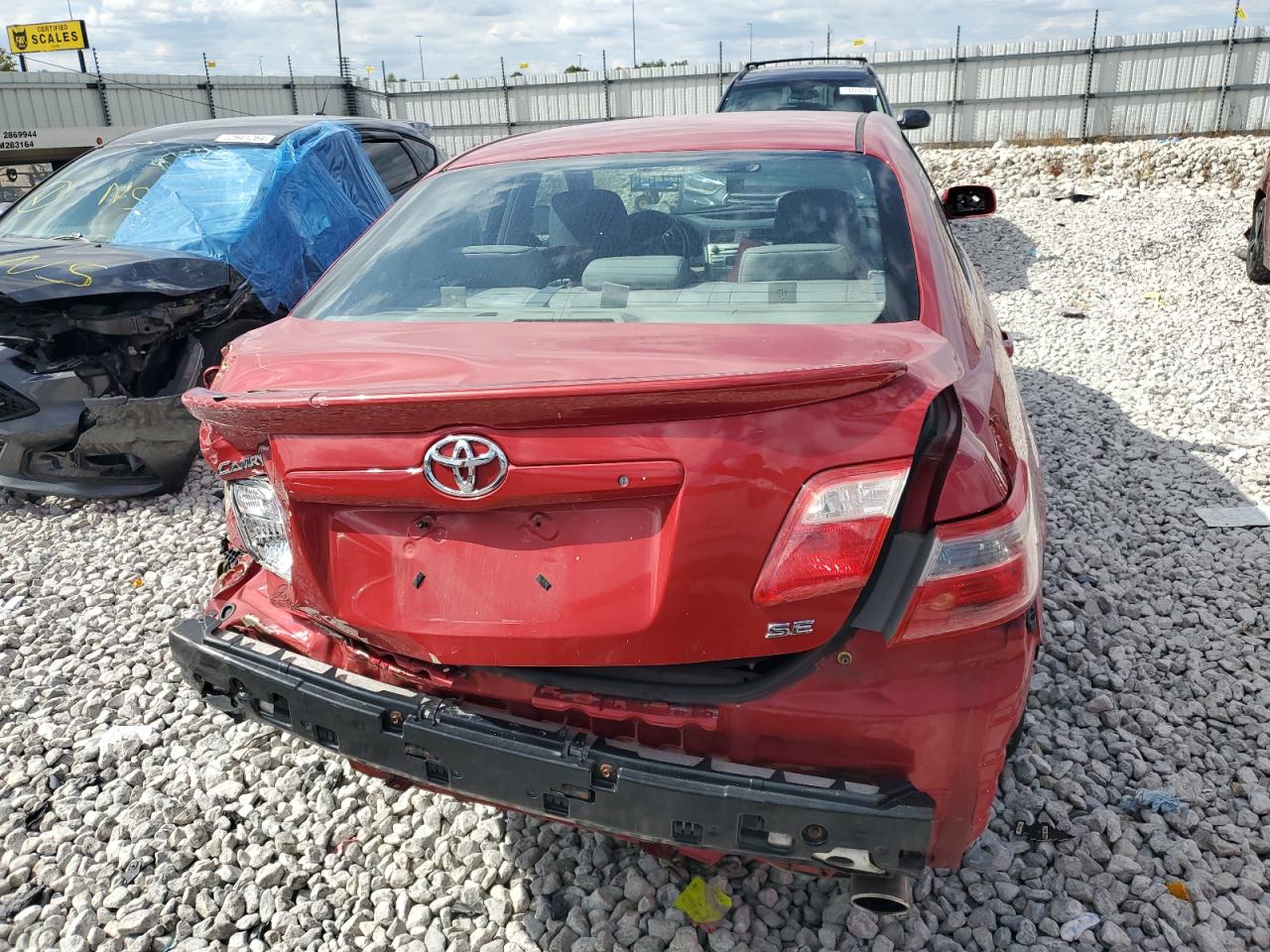 2008 Toyota Camry VIN 4T1BE46K98U218979 Copart auction photo, rear end / side damage thumbnail 6