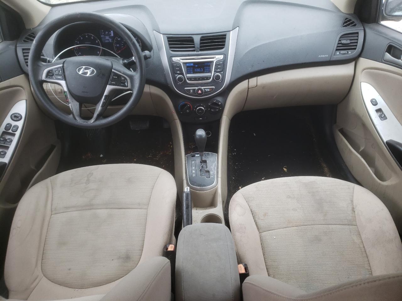 2016 Hyundai Accent VIN KMHCT4AE1GU093907 Copart auction photo, front end / rear end damage thumbnail 8