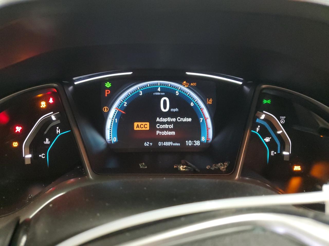 2019 Honda Civic VIN 19XFC1F76KE014877 Copart auction photo, side / front end damage thumbnail 9