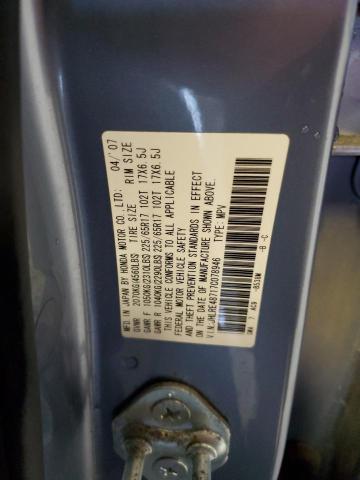 2007 Honda CR-V VIN JHLRE48717C078946 Copart auction photo, front end damage thumbnail 14