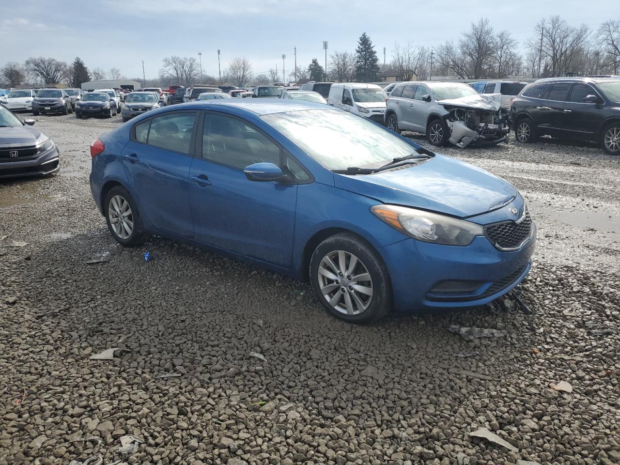 2014 KIA Forte VIN KNAFX4A61E5218195 Copart auction photo, front end damage thumbnail 4