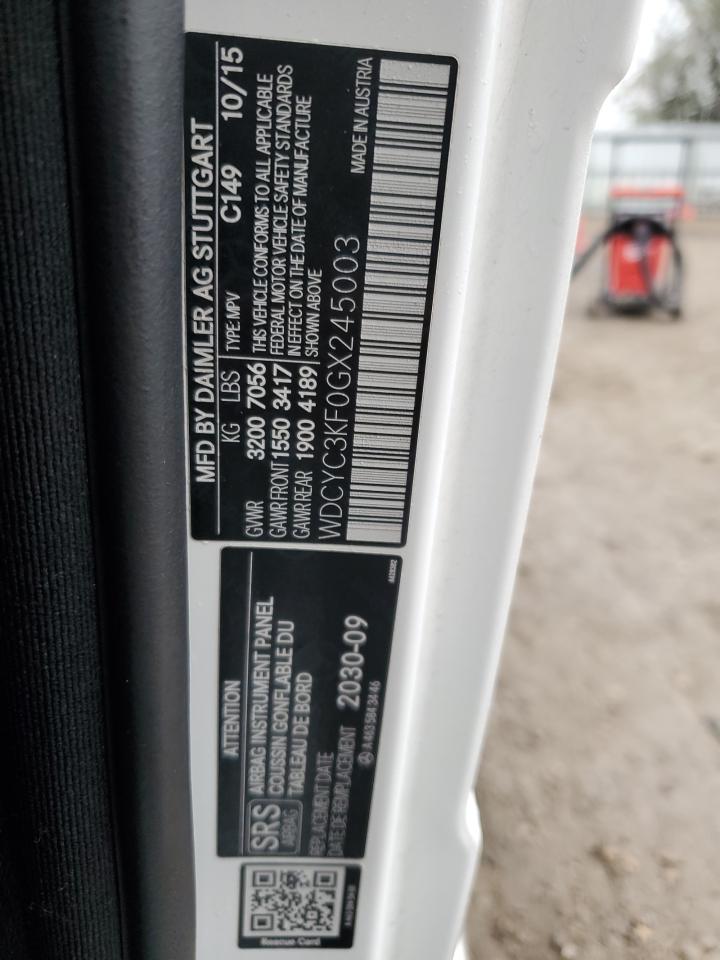 2016 Mercedes-Benz G-klasse VIN WDCYC3KF0GX245003 Copart auction photo, front end / undercarriage damage thumbnail 15