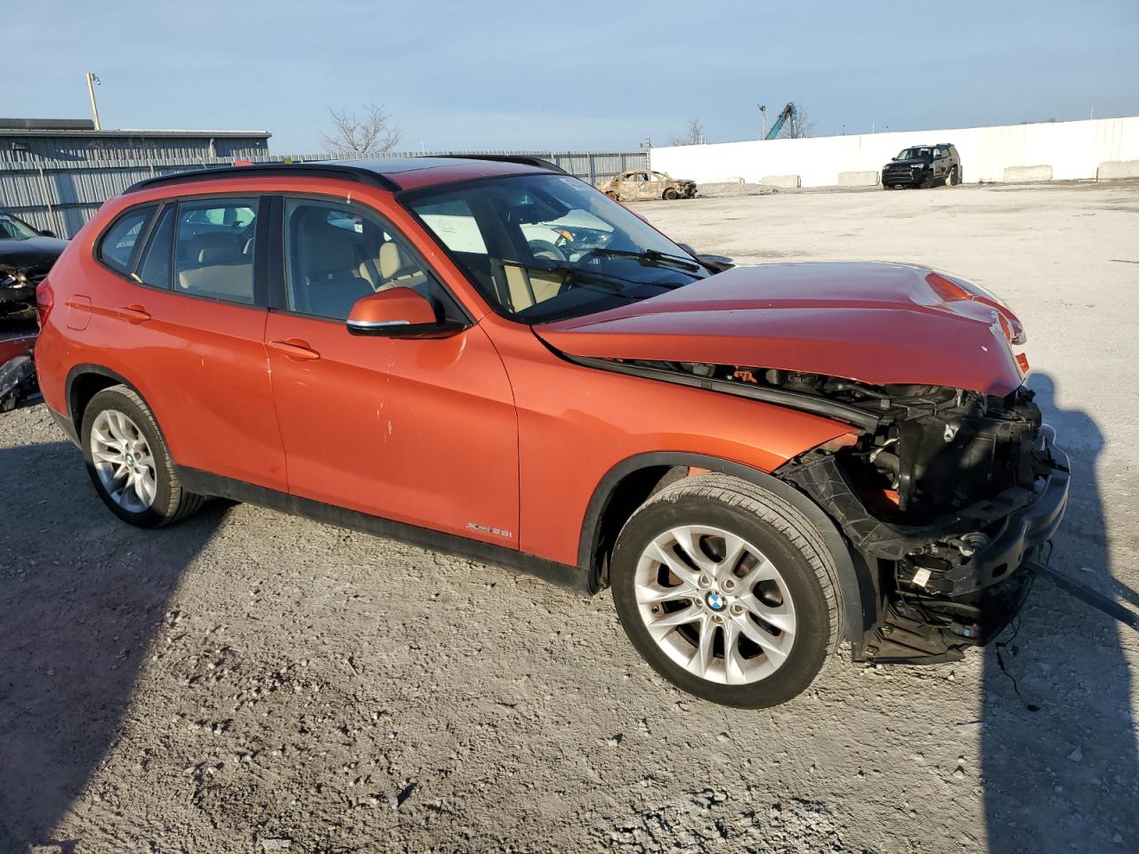 2015 BMW X1 VIN WBAVL1C57FVY31921 Copart auction photo, front end damage thumbnail 4