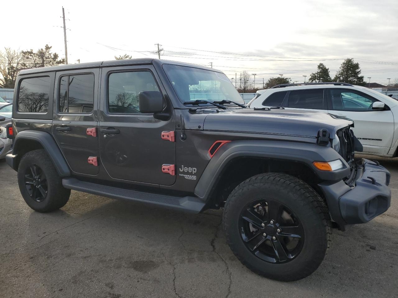 2021 Jeep Wrangler VIN 1C4HJXDN9MW512406 Copart auction photo, front end damage thumbnail 4