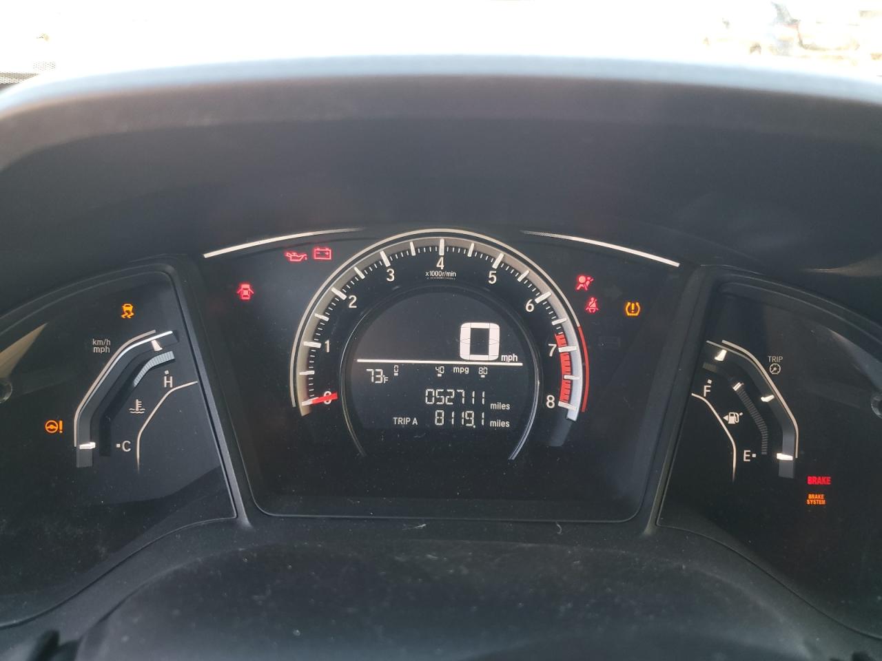 2016 Honda Civic VIN 19XFC2E52GE007776 Copart auction photo, front end / side damage thumbnail 9