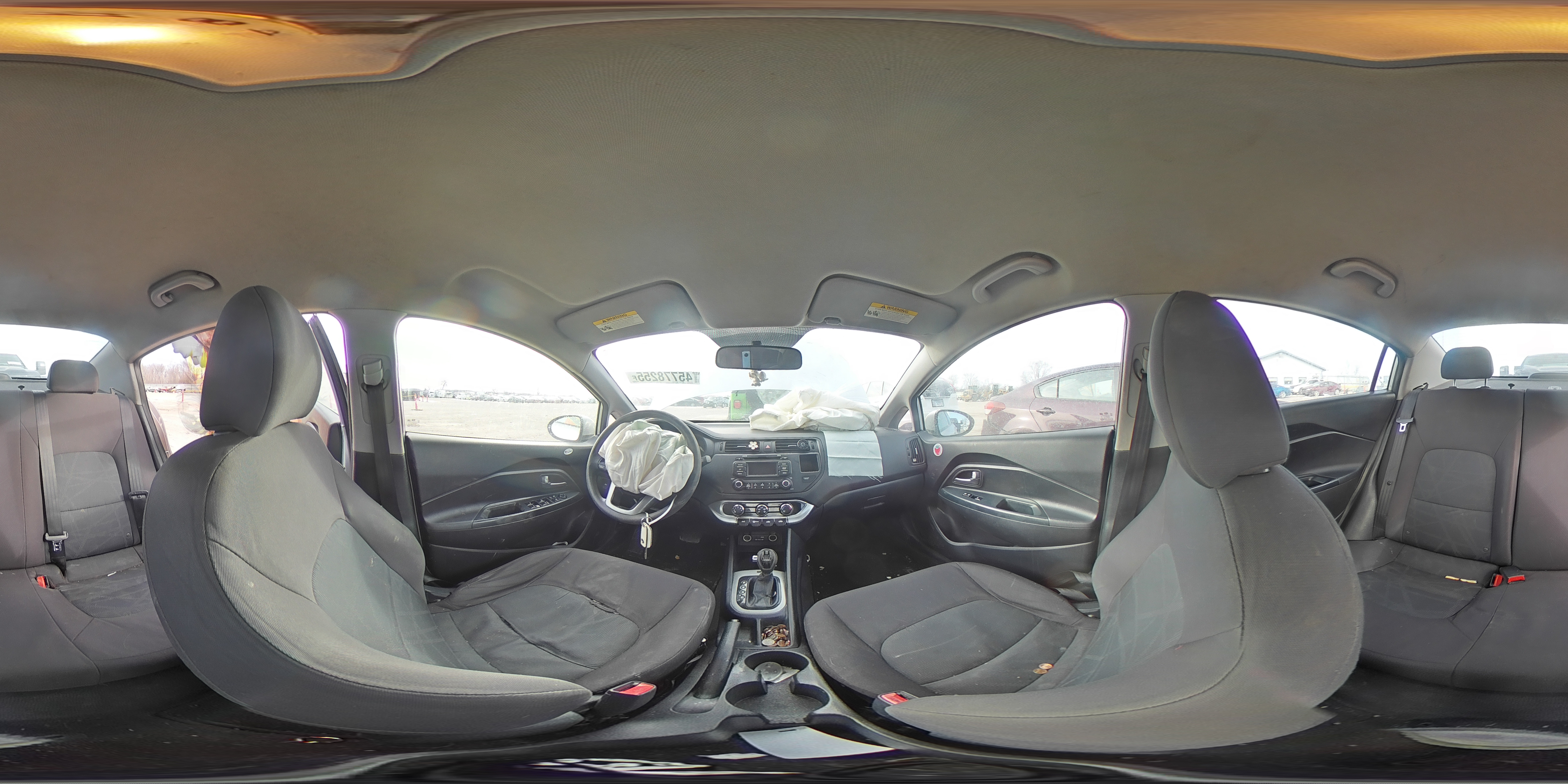 2015 KIA Rio VIN KNADM4A37F6497234 Copart auction photo, front end damage thumbnail 13