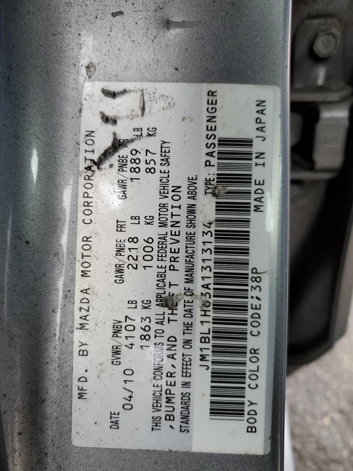 2010 Mazda 3 VIN JM1BL1H63A1313134 Copart auction photo, front end damage thumbnail 13