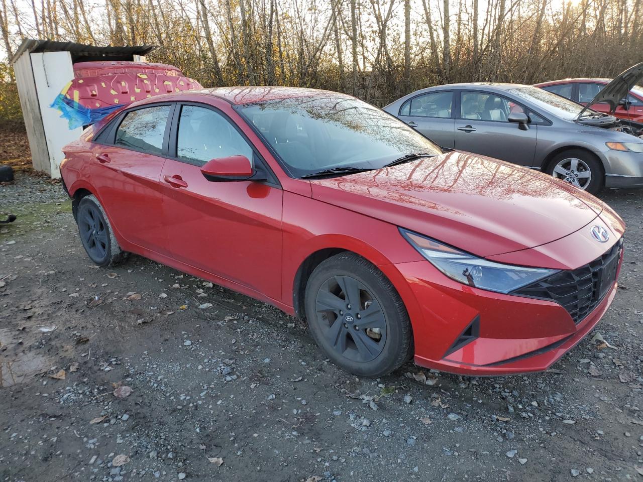 2021 Hyundai Elantra VIN 5NPLM4AG1MH046515 Copart auction photo, rear end damage thumbnail 4