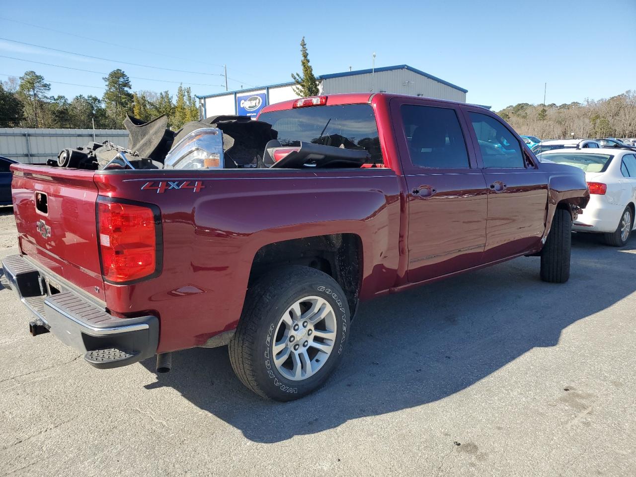 2018 Chevrolet Silverado VIN 3GCUKREC6JG172081 Copart auction photo, all over damage thumbnail 3