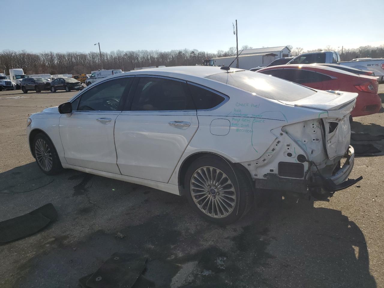 2016 Ford Fusion VIN 3FA6P0K98GR175405 Copart auction photo, rear end damage thumbnail 2