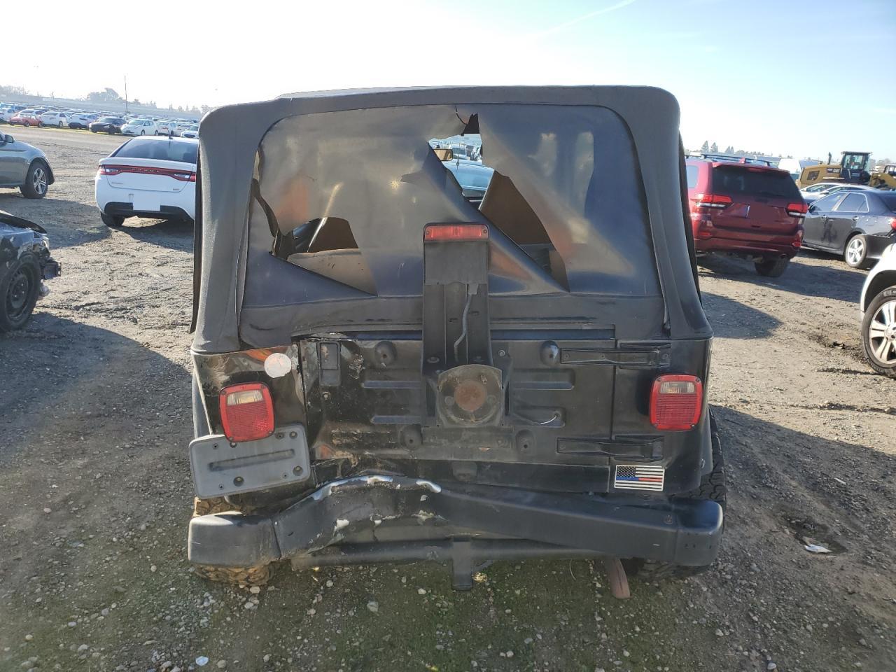 1998 Jeep Wrangler VIN 1J4FY19S2WP777366 Copart auction photo, rear end damage thumbnail 6