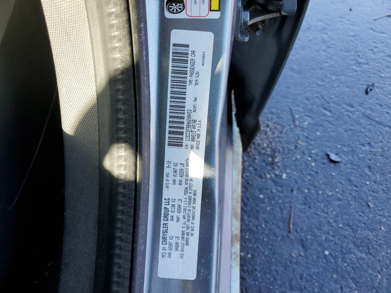 2010 Chrysler Sebring VIN 1C3CC5FB8AN208453 Copart auction photo, all over damage thumbnail 14