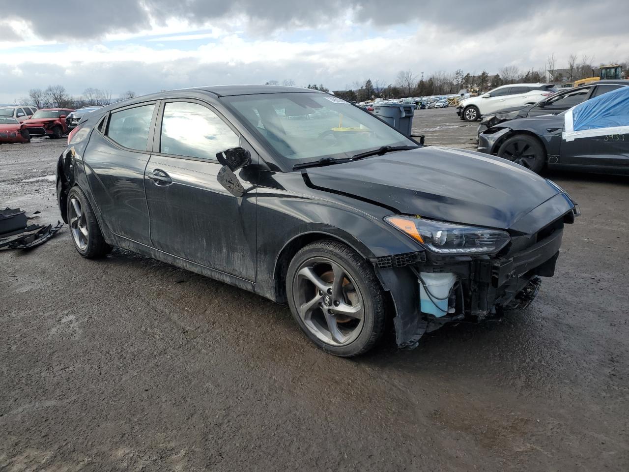 2020 Hyundai Veloster VIN KMHTG6AF8LU021508 Copart auction photo, front end / rear end damage thumbnail 4