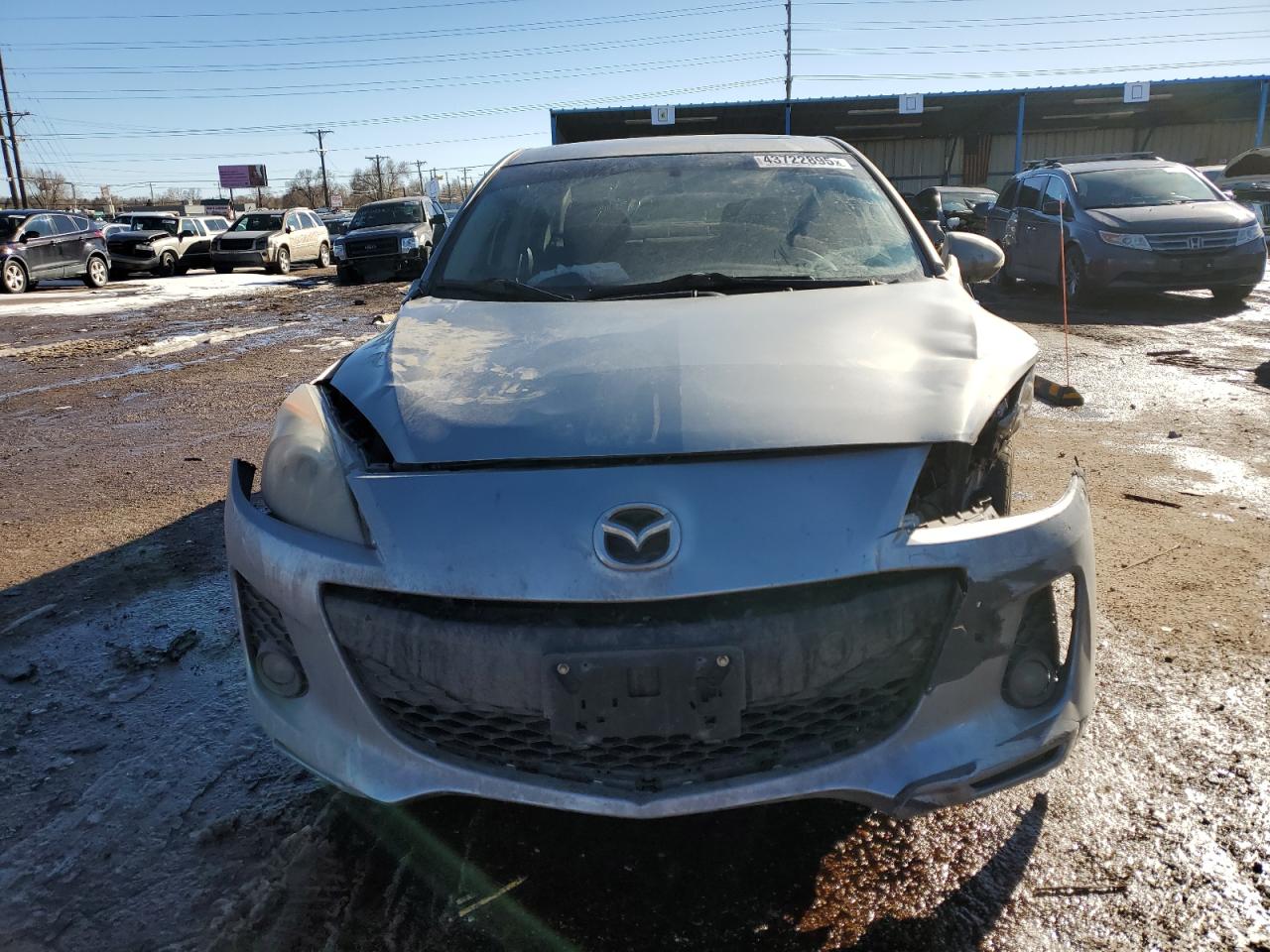 2012 Mazda 3 VIN JM1BL1V5XC1580575 Copart auction photo, front end / side damage thumbnail 5