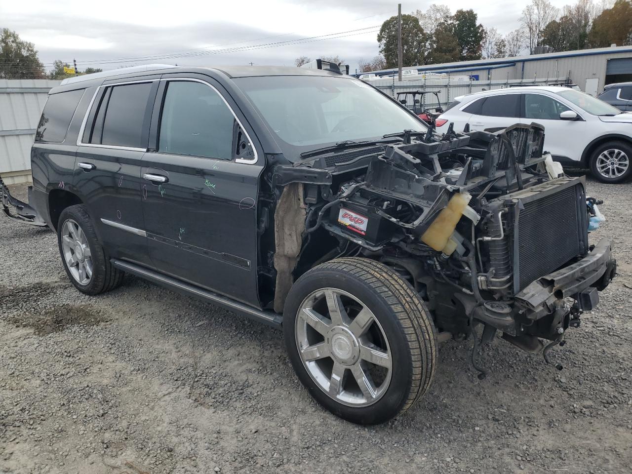 2015 Cadillac Escalade VIN 1GYS4NKJ3FR582285 Copart auction photo, front end / rejected repair damage thumbnail 4