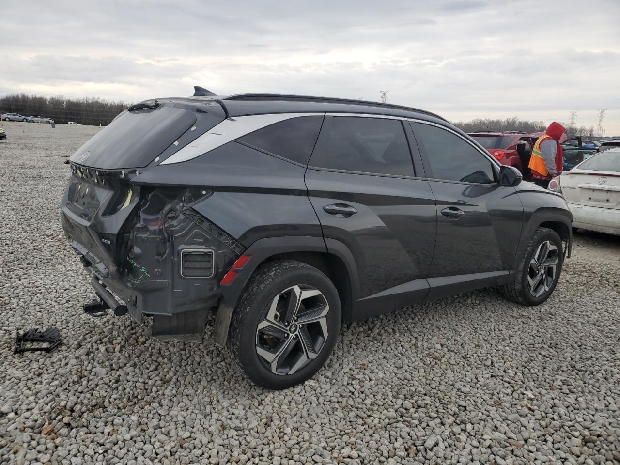 2023 Hyundai Tucson VIN 5NMJFCAE4PH171181 Copart auction photo, front end / rear end damage thumbnail 3