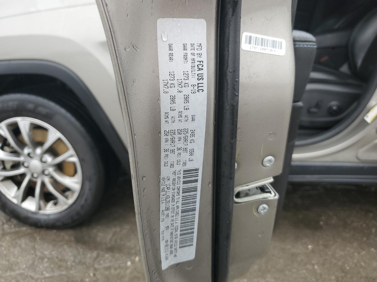 2020 Jeep Grand Cherokee VIN 1C4PJLLX3LD511396 Copart auction photo, side / rear end damage thumbnail 13