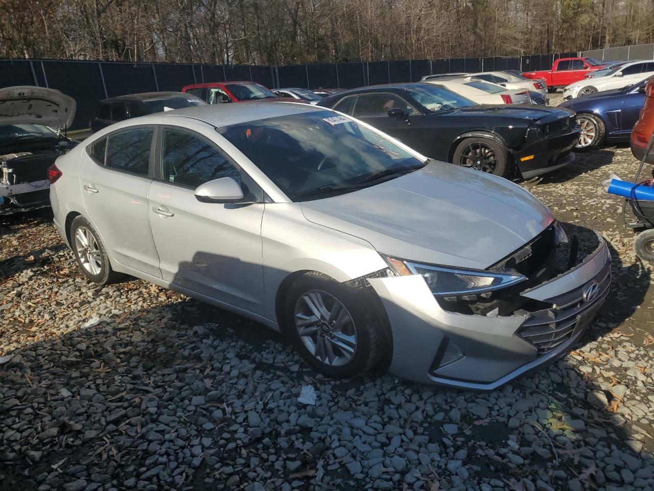 2020 Hyundai Elantra VIN 5NPD84LF0LH523723 Copart auction photo, front end / side damage thumbnail 4