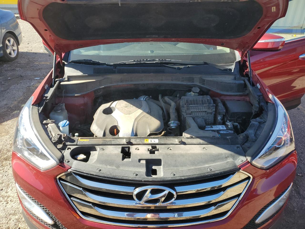 2014 Hyundai Santa Fe VIN 5XYZU3LA1EG169771 Copart auction photo, all over damage thumbnail 13