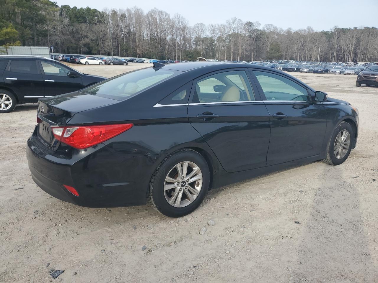 2014 Hyundai Sonata VIN 5NPEB4ACXEH948593 Copart auction photo, rear end damage thumbnail 3